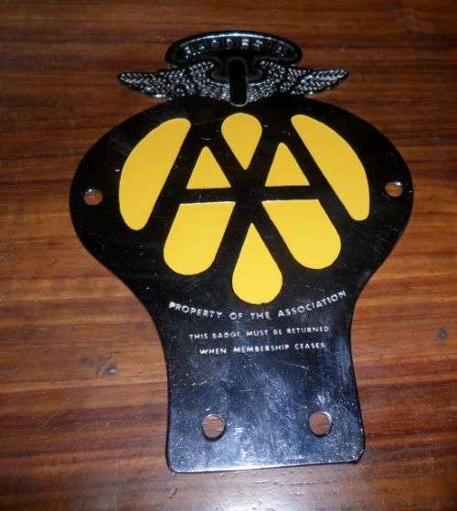 RARE VINTAGE RHODESIAN AA CAR BADGE -AUTHENTIC