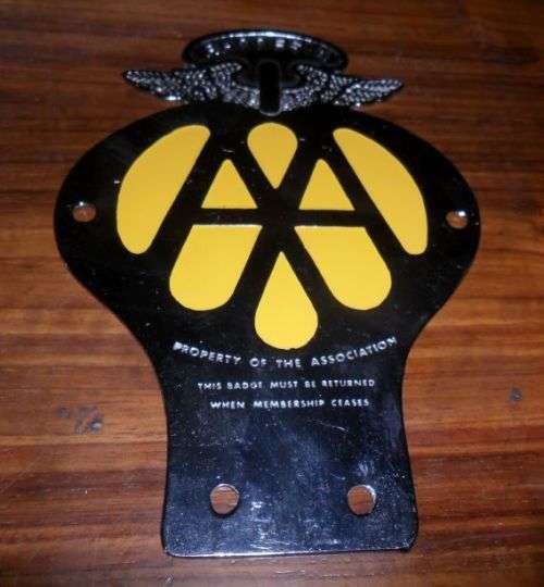 RARE VINTAGE RHODESIAN AA CAR BADGE -AUTHENTIC
