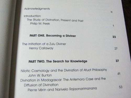 AFRICAN DIVINATION SYSTEMS - WAYS OF KNOWING - PHILIP M PEEK