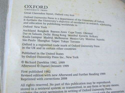 THE EXTENDED PHENOTYPE - THE LONG REACH OF THE GENE - RICHARD DAWKINS