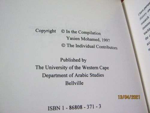 THE TEACHING OF ARABIC IN SOUTH AFRICA - HISTORY AND METHODOLOGY - EDITED BY YASIEN MOHAMED