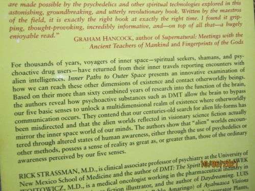 INNER PATHS TO OUTER SPACE - JOURNEYS TO ALIEN WORLDS THROUGH PSYCHEDELICS AND OTHER SPIRITUAL TEC..