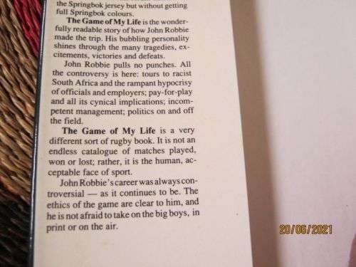 JOHN ROBBIE - THE GAME OF MY LIFE