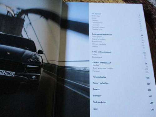 PORSCHE CAYENNE PROMOTIONAL BOOK ( ` SALES BROCHURE )