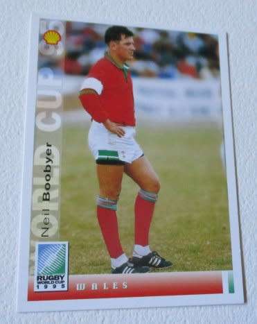 NEIL BOOBYER   - WALES - 1995 RUGBY WORLD CUP SPORTS DECK CARD NR 130