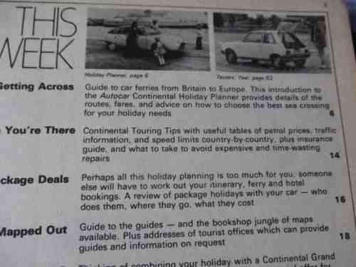 AUTOCAR MAGAZINE 1 JANUARY 1977 ( CHRYSLER ALPINE, CITROEN CX SAFARI )