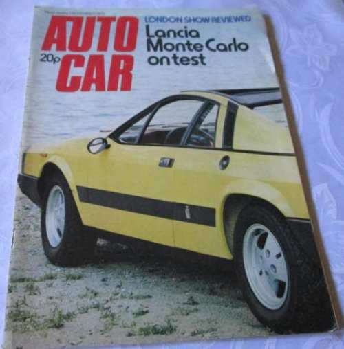 AUTOCAR MAGAZINE 1 NOVEMBER 1975 ( FORD CAPRI AD, LANCIA MONTE CARLO, DATSUN 1200 )