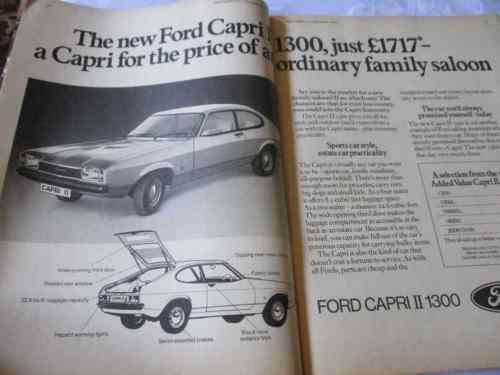 AUTOCAR MAGAZINE 1 NOVEMBER 1975 ( FORD CAPRI AD, LANCIA MONTE CARLO, DATSUN 1200 )