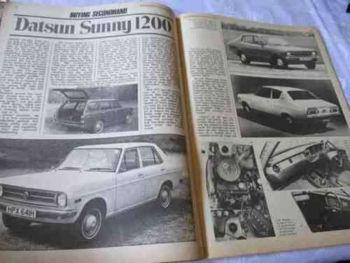AUTOCAR MAGAZINE 1 NOVEMBER 1975 ( FORD CAPRI AD, LANCIA MONTE CARLO, DATSUN 1200 )