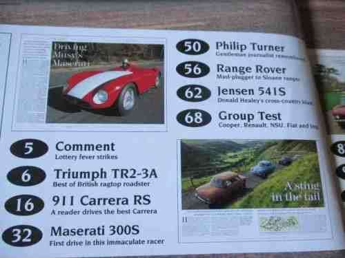 THOROUGHBRED & CLASSIC CARS MAGAZINE FEBRUARY 1995 ( PORSCHE CARRERA, RANGE ROVER, MERCEDES SL, R