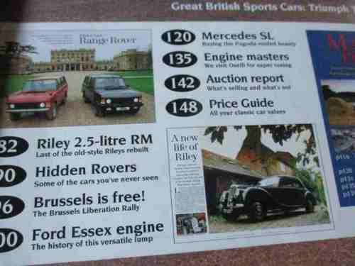 THOROUGHBRED & CLASSIC CARS MAGAZINE FEBRUARY 1995 ( PORSCHE CARRERA, RANGE ROVER, MERCEDES SL, R