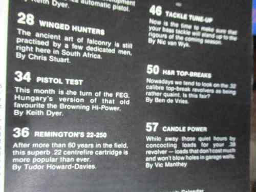 SA MAN / MAGNUM MAGAZINE JAN 1984 ( FALCONRY,