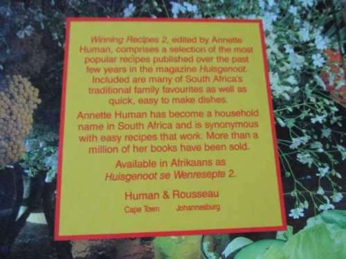 WINNING RECIPES 2 FROM HUISGENOOT - ANNETTE HUMAN