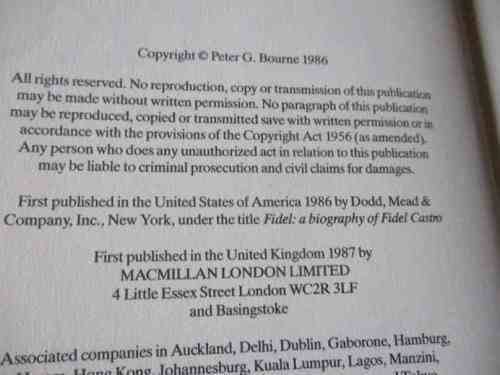 CASTRO - A BIOGRAPHY OF FIDEL CASTRO - PETER BOURNE