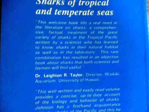 SHARKS OF TROPICAL AND TEMPERATE SEAS - R.H. JOHNSON