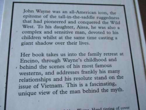 JOHN WAYNE - MY FATHER BY AISSA WAYNE WITH STEVE DELSOHN ( LARGE PRINT )