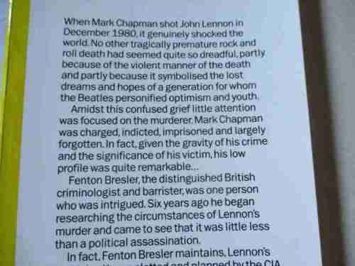 THE MURDER OF JOHN LENNON - FENTON BRESLER