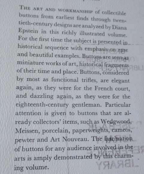 BUTTONS - DIANA EPSTEIN - COLLECTOR`S BLUE BOOKS