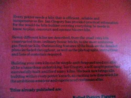 KILN BUILDING - IAN GREGORY - CERAMICS SKILLBOOKS