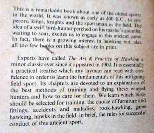 THE ART OF FALCONRY - THE HON GERALD LASCELLES