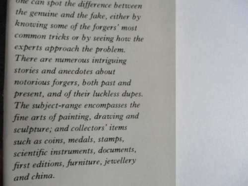 THE GENUINE ARTICLE - THE MAKING AND UNMASKING OF FAKES AND FORGERIES - JOHN FITZ / MAURICE MILLS /