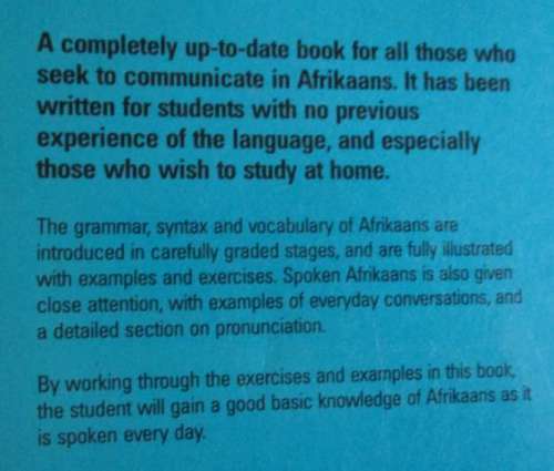 TEACH YOURSELF AFRIKAANS - H VAN SCHALKWYK