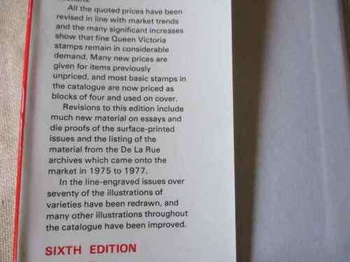GREAT BRITAIN SPECIALISED STAMP CATALOGUE VOLUME 1: QUEEN VICTORIA - STANLEY GIBBONS ( SIXTH EDITION