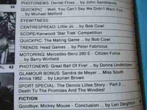 SCOPE MAGAZINE 12 NOVEMBER 1982 ( LADY DI, MISS S.A. SANDRE DE MEYER,