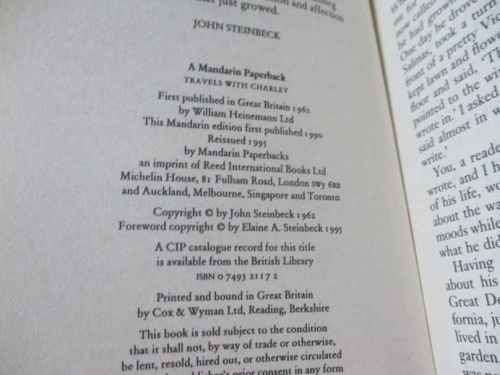 TRAVELS WITH CHARLEY - JOHN STEINBECK