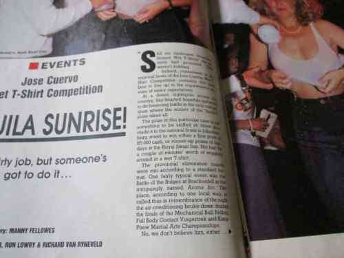 SCOPE MAGAZINE 11 AUG 1989 ( JOSE CUERVO WET T-SHIRT COMPETITION S.A., JOHANNES KERKORREL