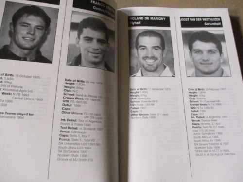 WHO`S WHO OF SOUTH AFRICAN RUGBY 1998 / 1999 - EDITOR CHRIS SCHOEMAN