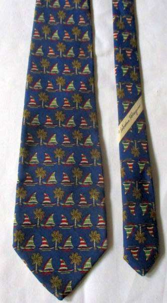 ATTRACTIVE - SAILING SHIPS & PALM TREES   - TIE