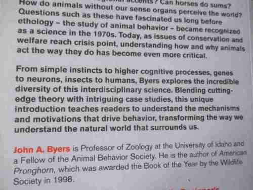 ANIMAL BEHAVIOR - JOHN A BYERS