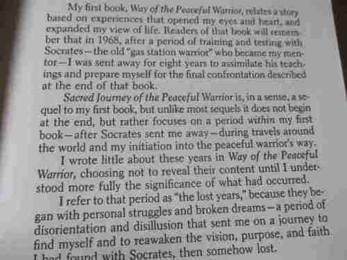 SACRED JOURNEY OF THE PEACEFUL WARRIOR - DAN MILLMAN