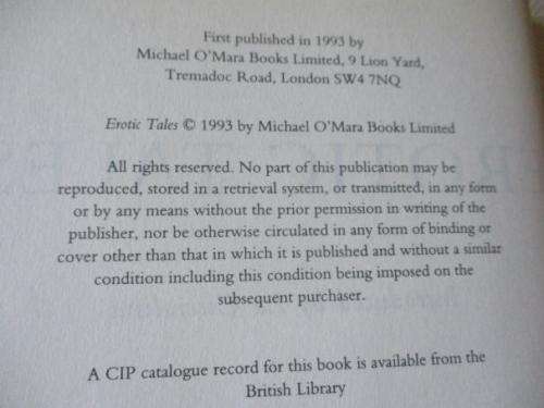 EROTIC  TALES - VARIOUS AUTHORS - INTRODUCED BY LA CICCIOLINA