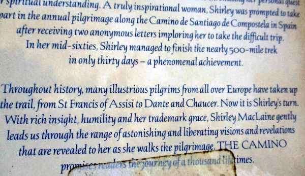 THE CAMINO - A PILGRIMAGE OF COURAGE - SHIRLEY MacLAINE