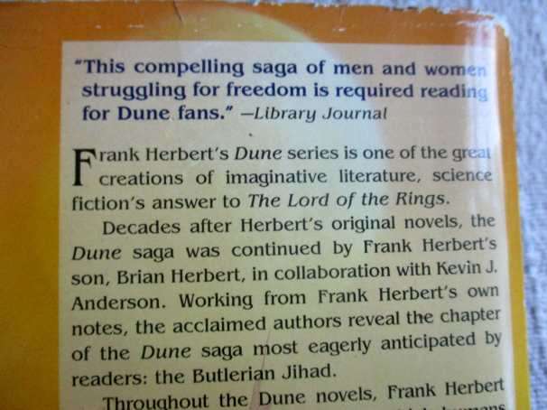 DUNE - THE BUTLERIAN JIHAD  - BRIAN HERBERT AND KEVIN J ANDERSON