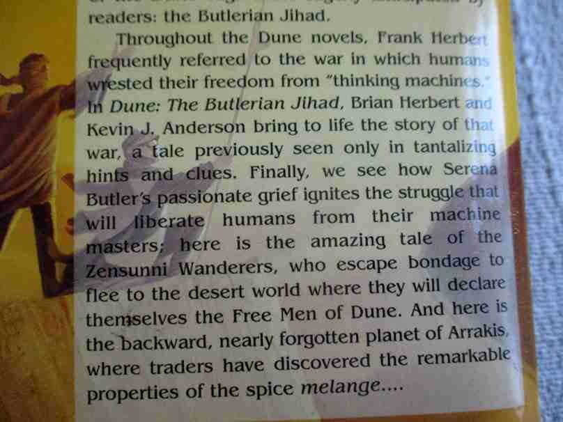 DUNE - THE BUTLERIAN JIHAD  - BRIAN HERBERT AND KEVIN J ANDERSON