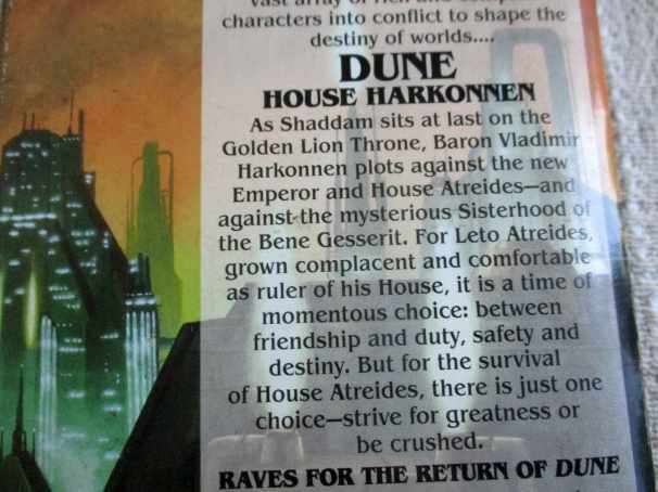 DUNE - HOUSE HARKONNEN  - BRIAN HERBERT AND KEVIN J ANDERSON