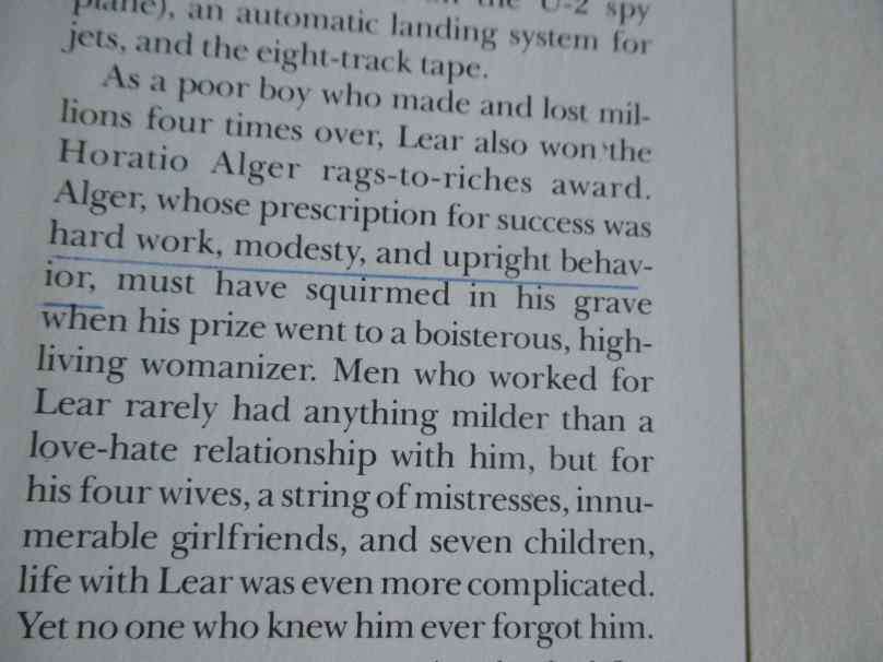 STORMY GENIUS - THE LIFE OF AVIATIONS MAVERICK BILL LEAR - RICHARD RASHKE