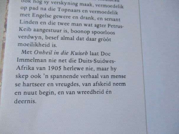 ONHEIL IN DIE KUISEB - DOC IMMELMAN