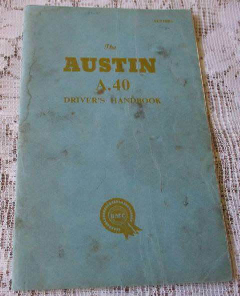 AUSTIN A40 DRIVER`S HANDBOOK