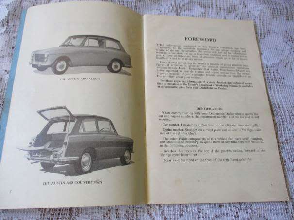 AUSTIN A40 DRIVER`S HANDBOOK