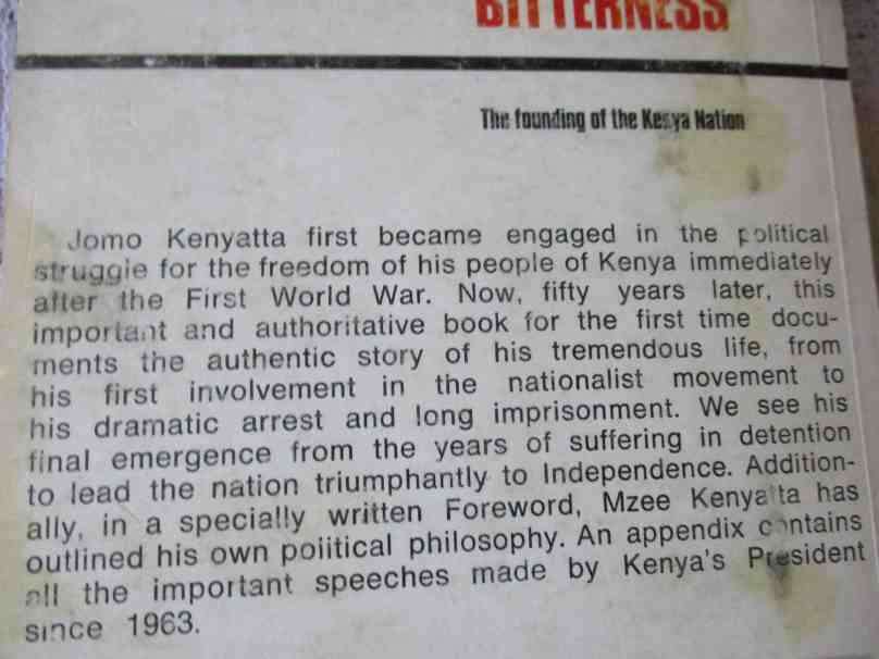 SUFFERING WITHOUT BITTERNESS - THE FOUNDING OF THE KENYA NATION - JOMO KENYATTA