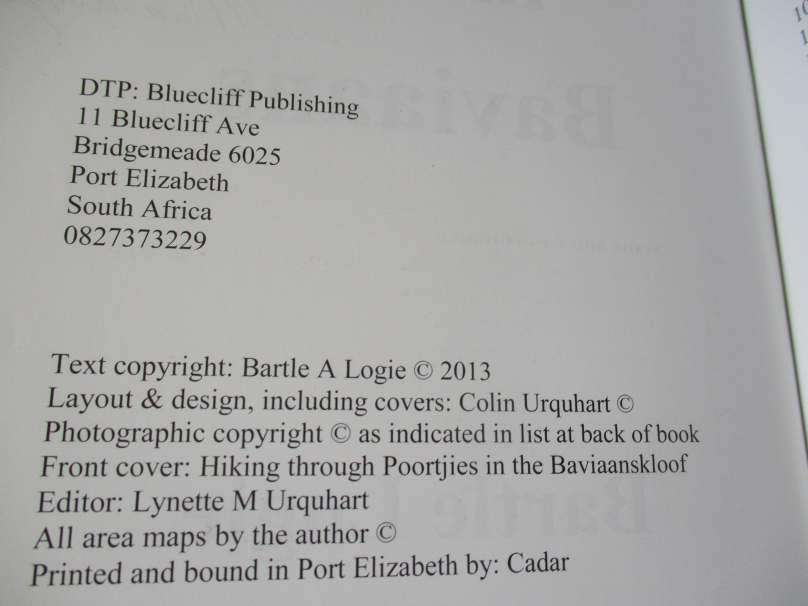 BOOTS IN THE BAVIAANS - BARTLE LOGIE