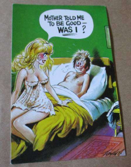 `NAUGHTIES` POST CARD