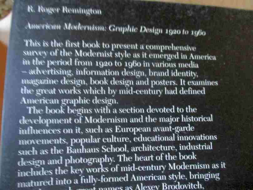 AMERICAN MODERNISM - GRAPHIC DESIGN 1920 - 1960 - R ROGER REMINGTON
