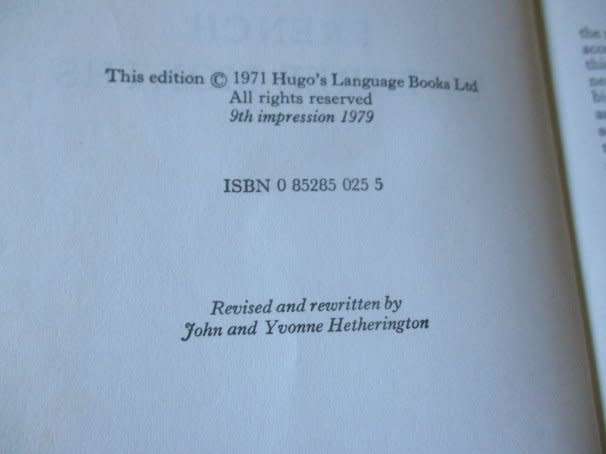 FRENCH IN THREE MONTHS - HUGO`S SIMPLIFIED SYSTEM