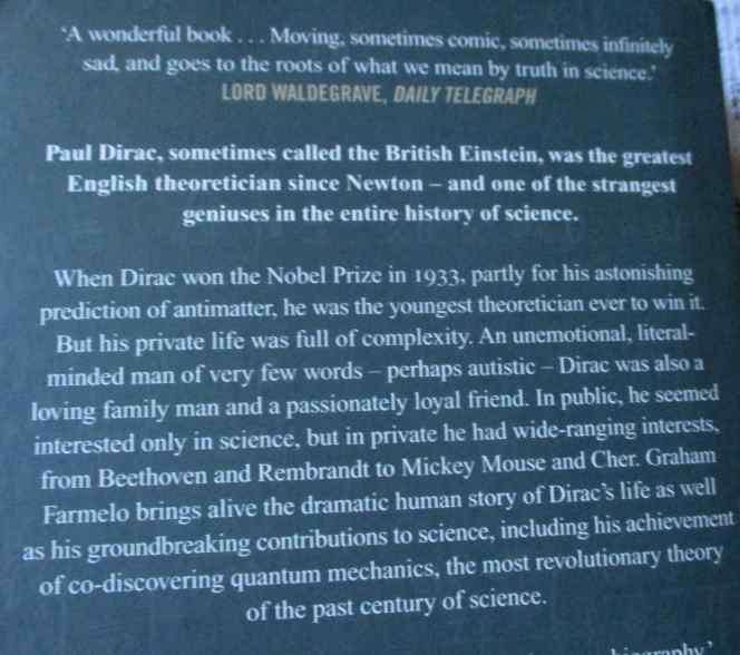 THE STRANGEST MAN - THE HIDDEN LIFE OF PAUL DIRAC, QUANTUM GENIUS - GRAHAM FARMELO