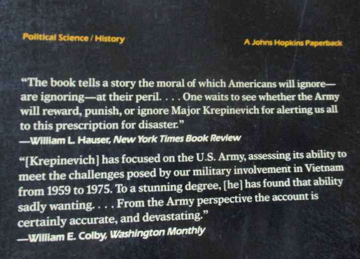 THE ARMY AND VIETNAM - ANDREW F KREPINEVICH, JR
